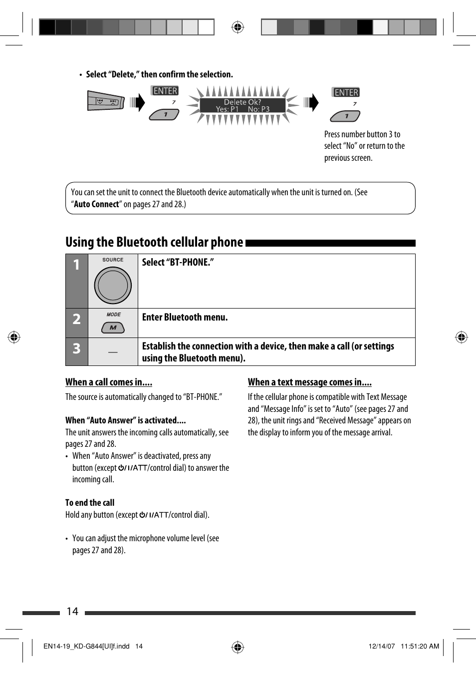 Using the bluetooth cellular phone | JVC KD-APD89 User Manual | Page 166 / 472