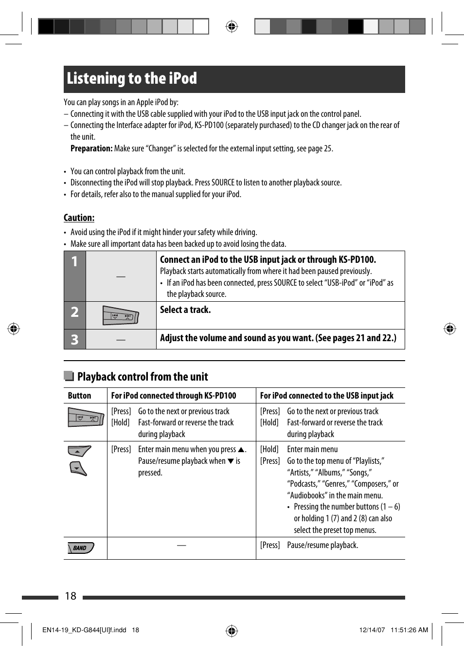 Listening to the ipod | JVC KD-APD89 User Manual | Page 170 / 472