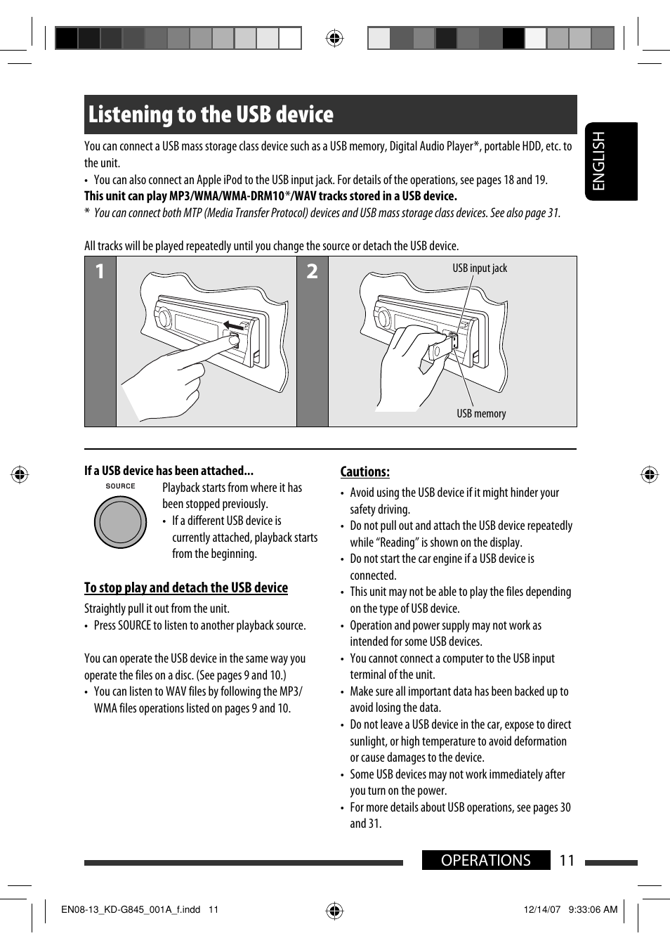 Listening to the usb device | JVC KD-APD89 User Manual | Page 205 / 472