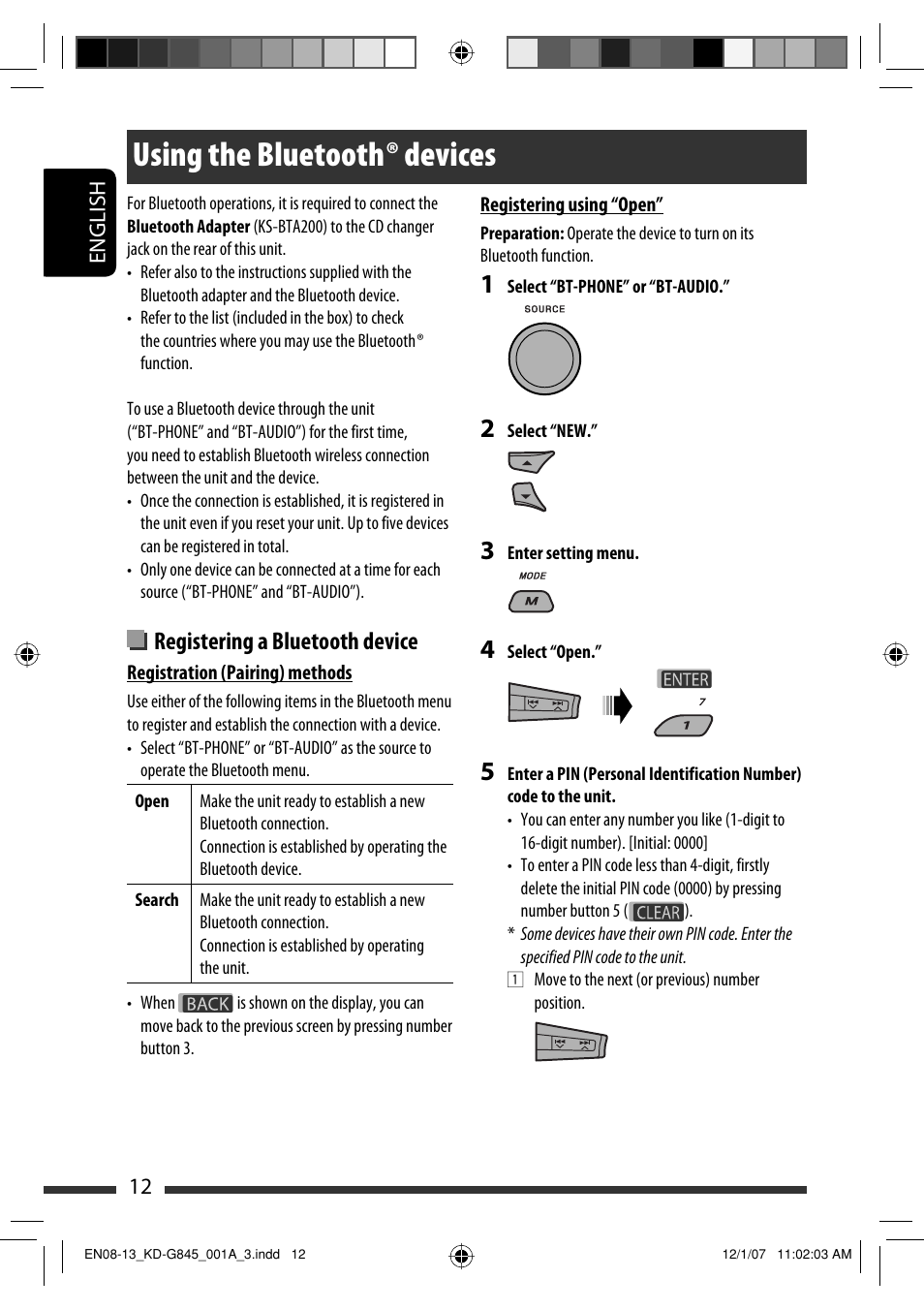 Using the bluetooth devices, Using the bluetooth ® devices | JVC KD-APD89 User Manual | Page 206 / 472