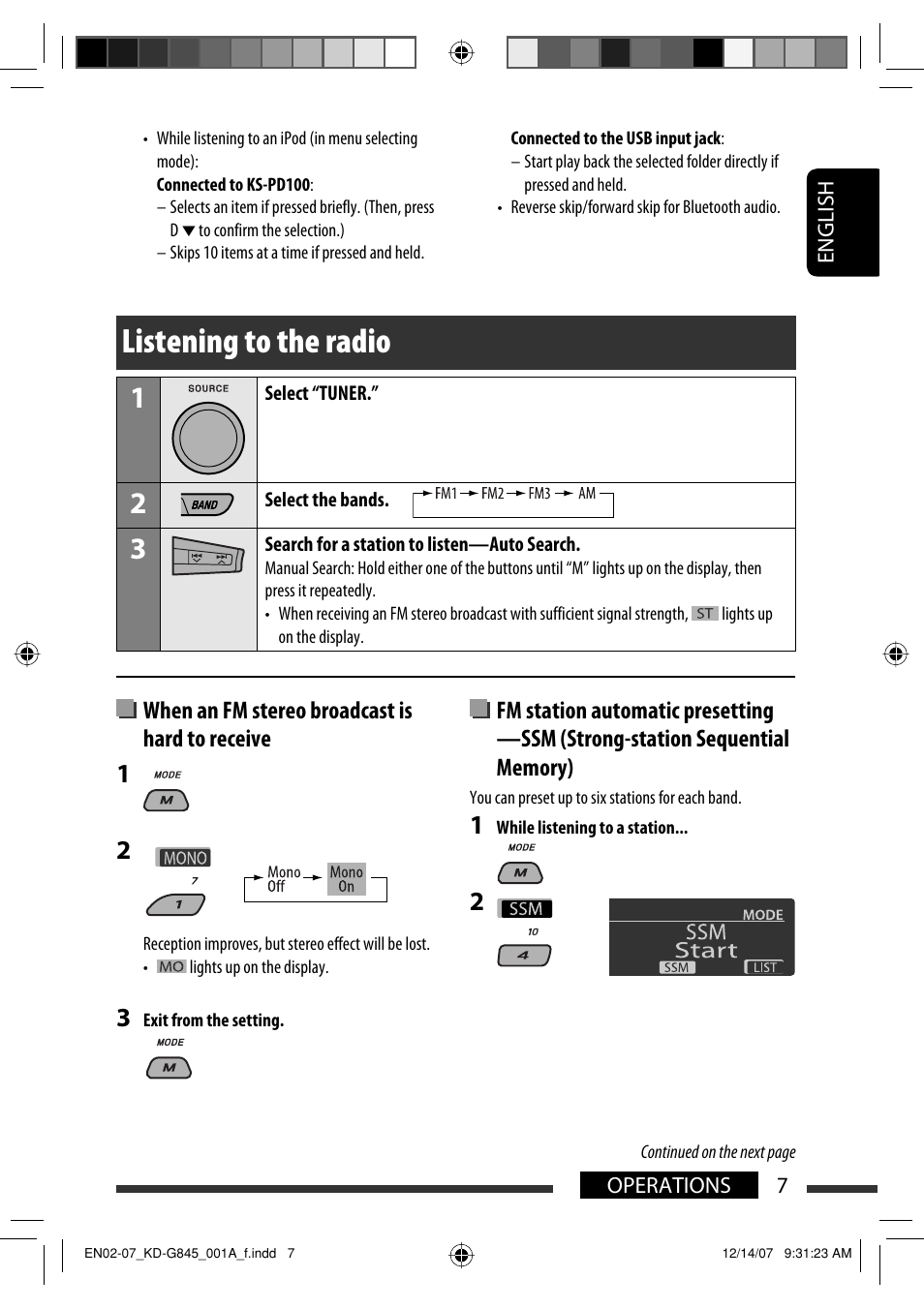 Listening to the radio | JVC KD-APD89 User Manual | Page 289 / 472