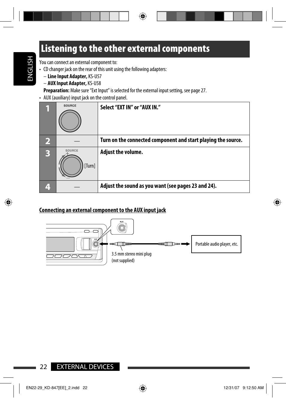 Listening to the other external components | JVC KD-APD89 User Manual | Page 348 / 472