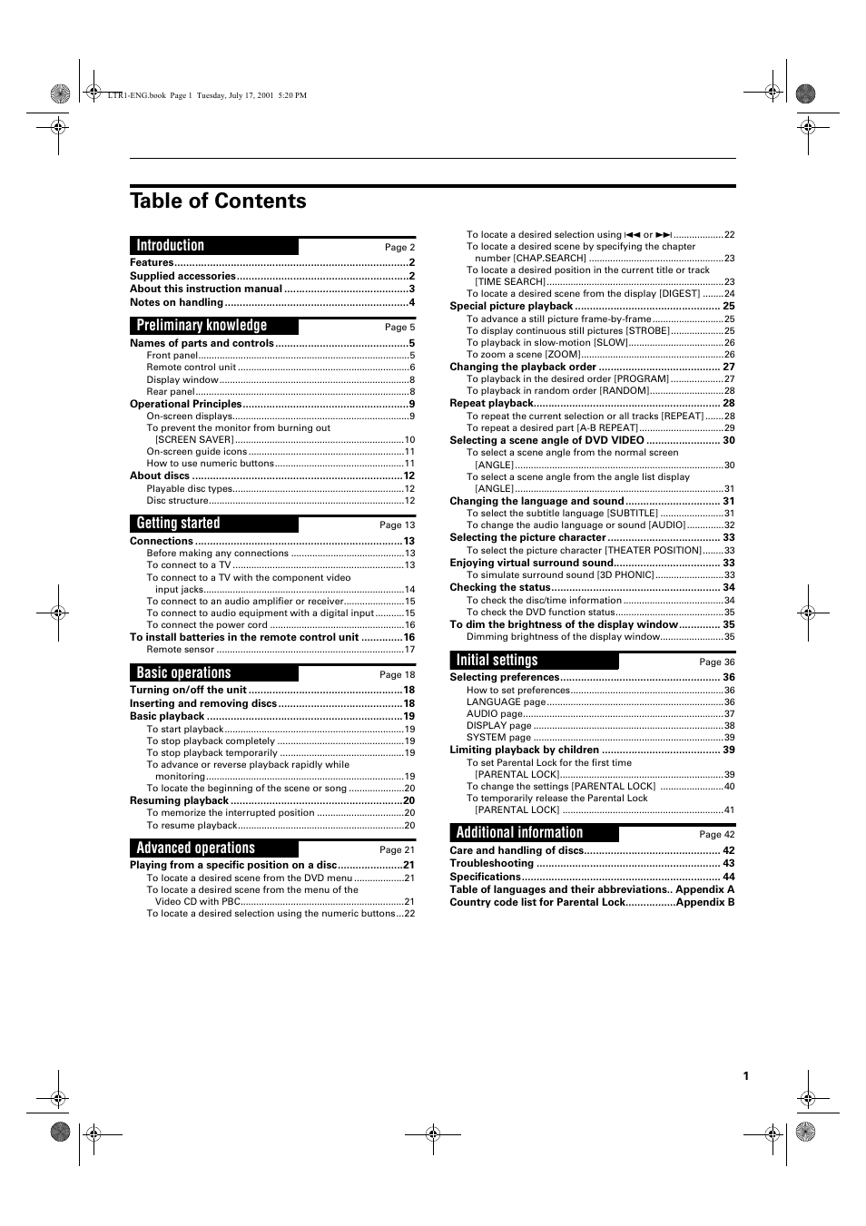 JVC XV-LTR1 User Manual | Page 3 / 50