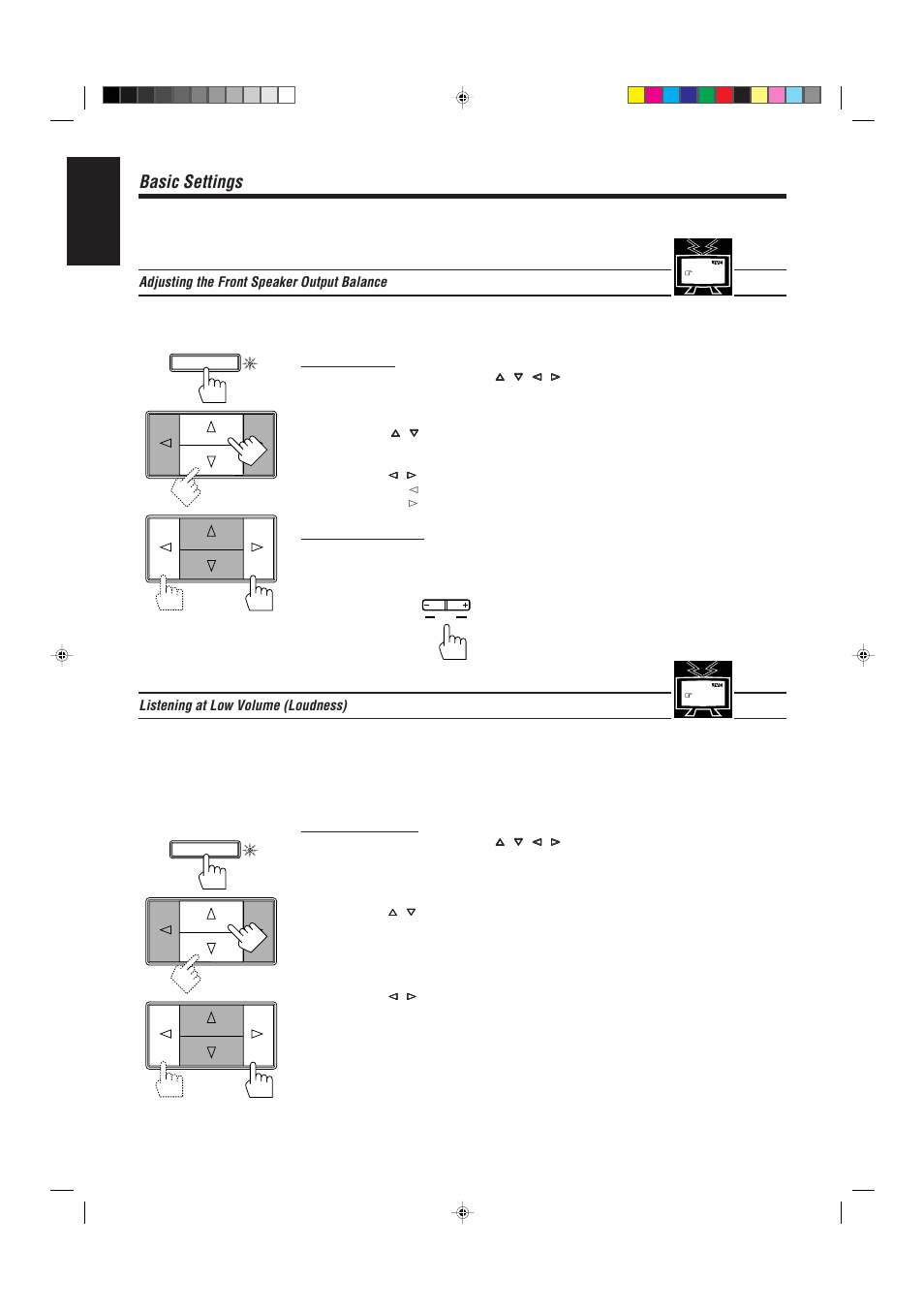 Basic settings, English | JVC RX-730RBK User Manual | Page 20 / 58