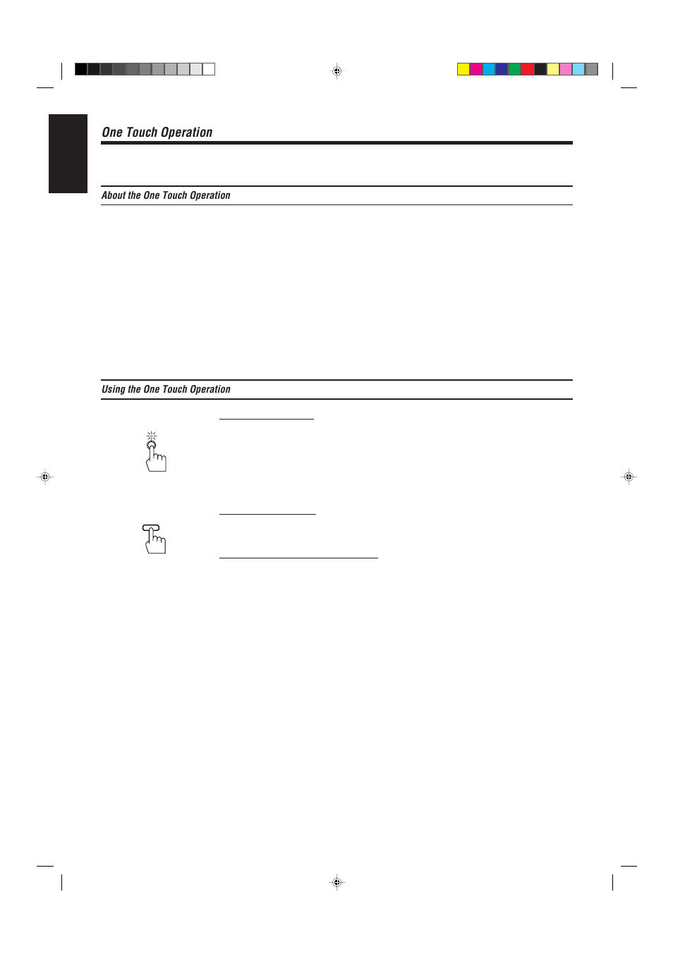 One touch operation, English | JVC RX-730RBK User Manual | Page 24 / 58