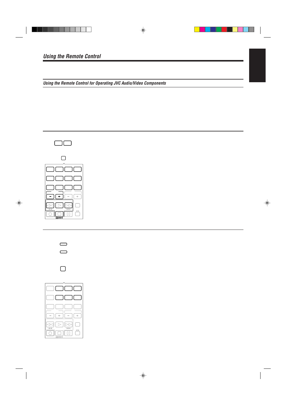 Using the remote control, English, Page 42 | Tuner | JVC RX-730RBK User Manual | Page 47 / 58