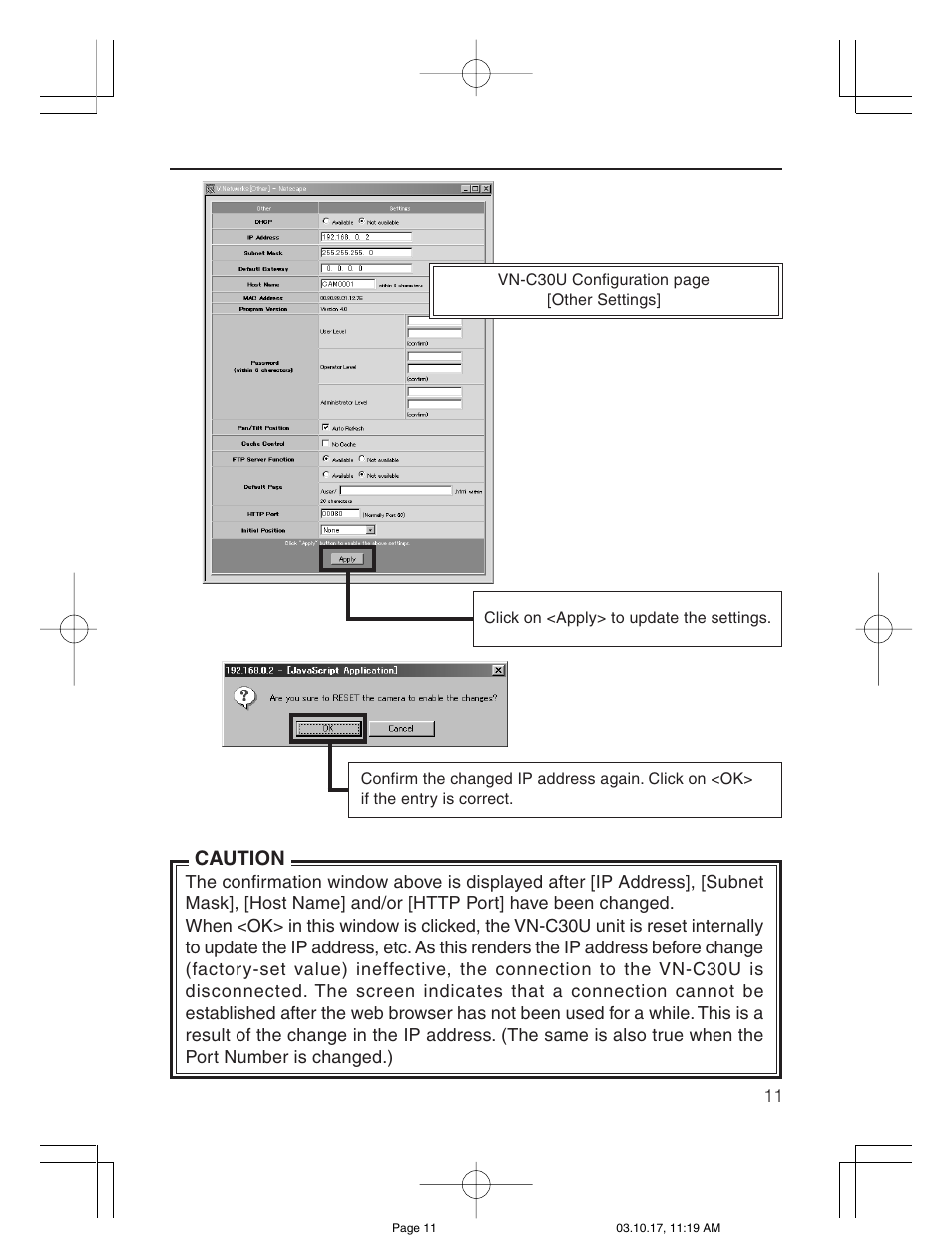 Caution | JVC VN-C30U User Manual | Page 11 / 32