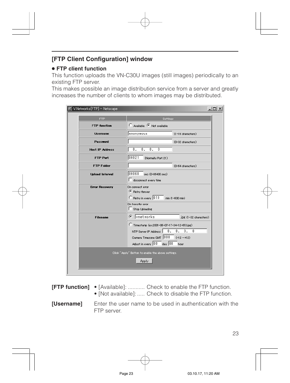 JVC VN-C30U User Manual | Page 23 / 32