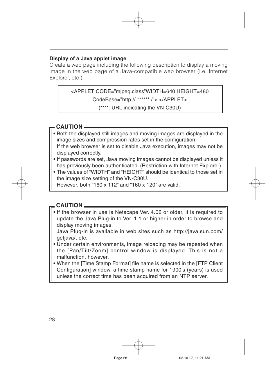 JVC VN-C30U User Manual | Page 28 / 32