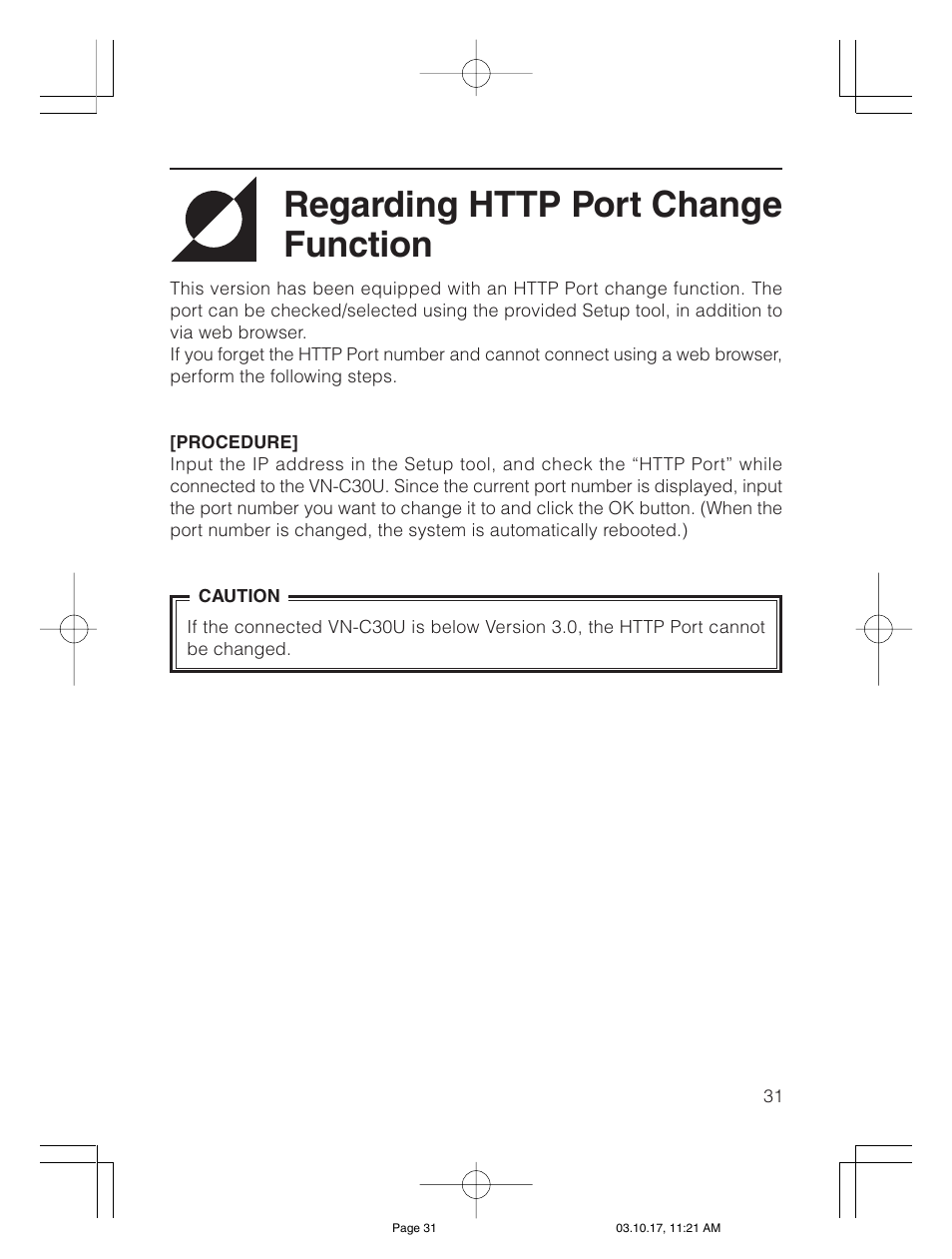 Regarding http port change function | JVC VN-C30U User Manual | Page 31 / 32