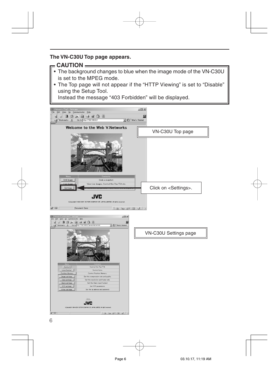 JVC VN-C30U User Manual | Page 6 / 32