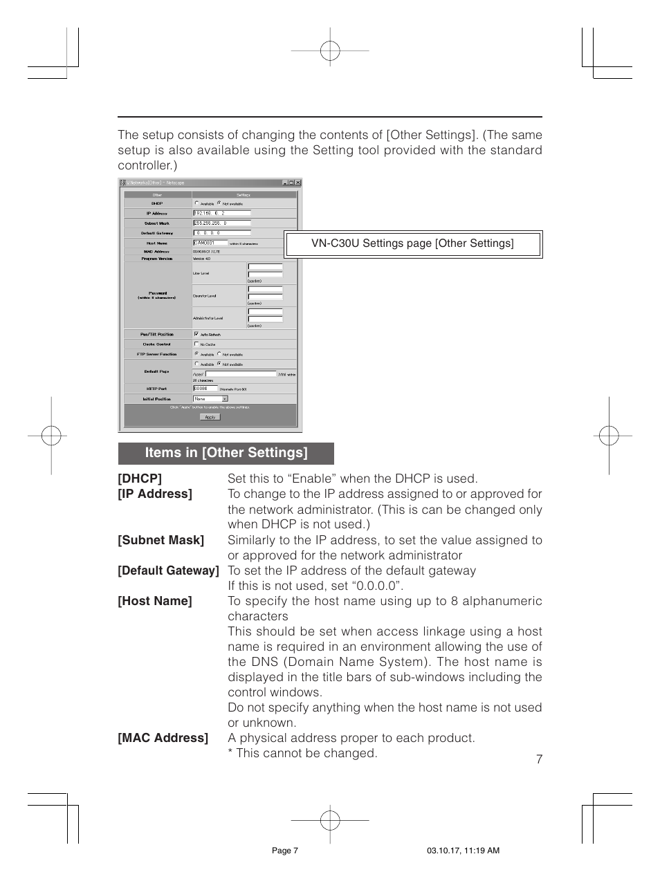 JVC VN-C30U User Manual | Page 7 / 32