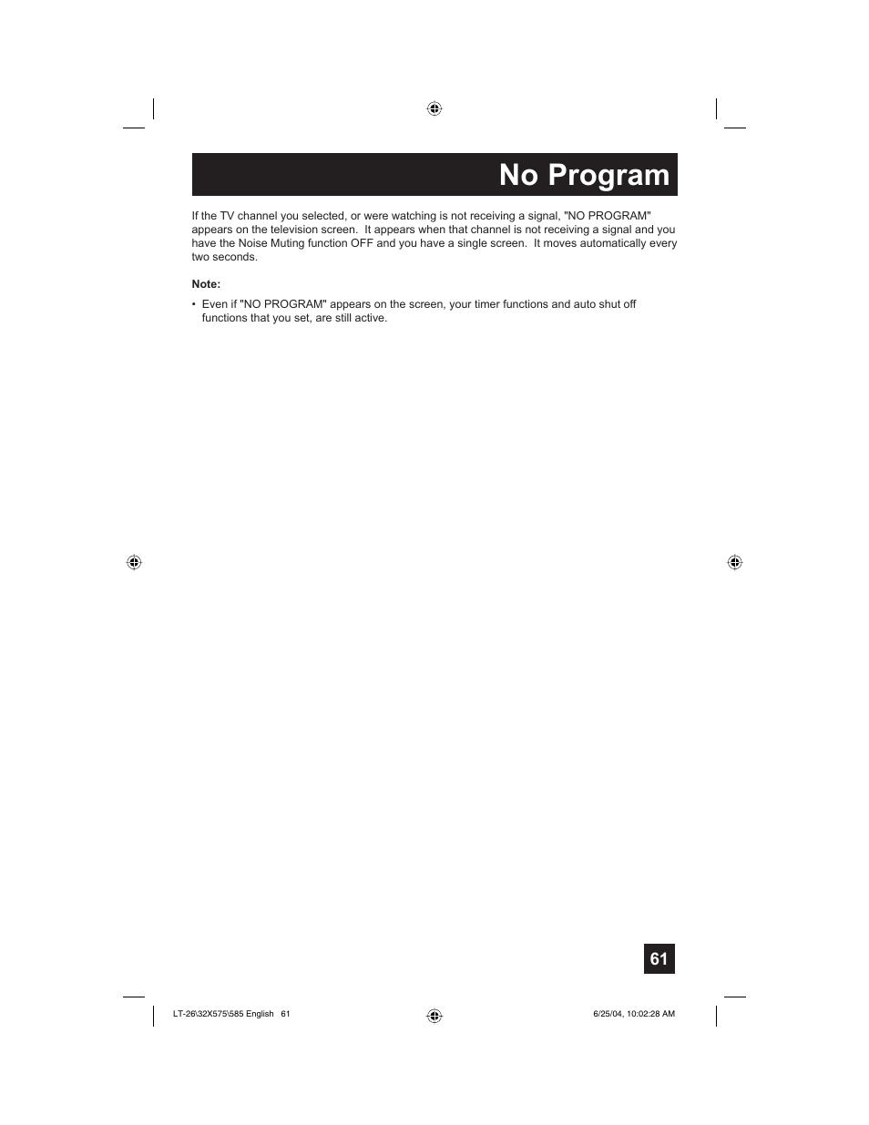 No program | JVC T-26X585 User Manual | Page 61 / 72