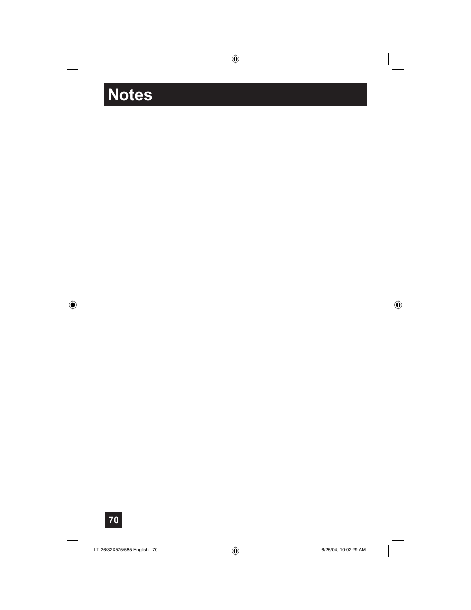 JVC T-26X585 User Manual | Page 70 / 72