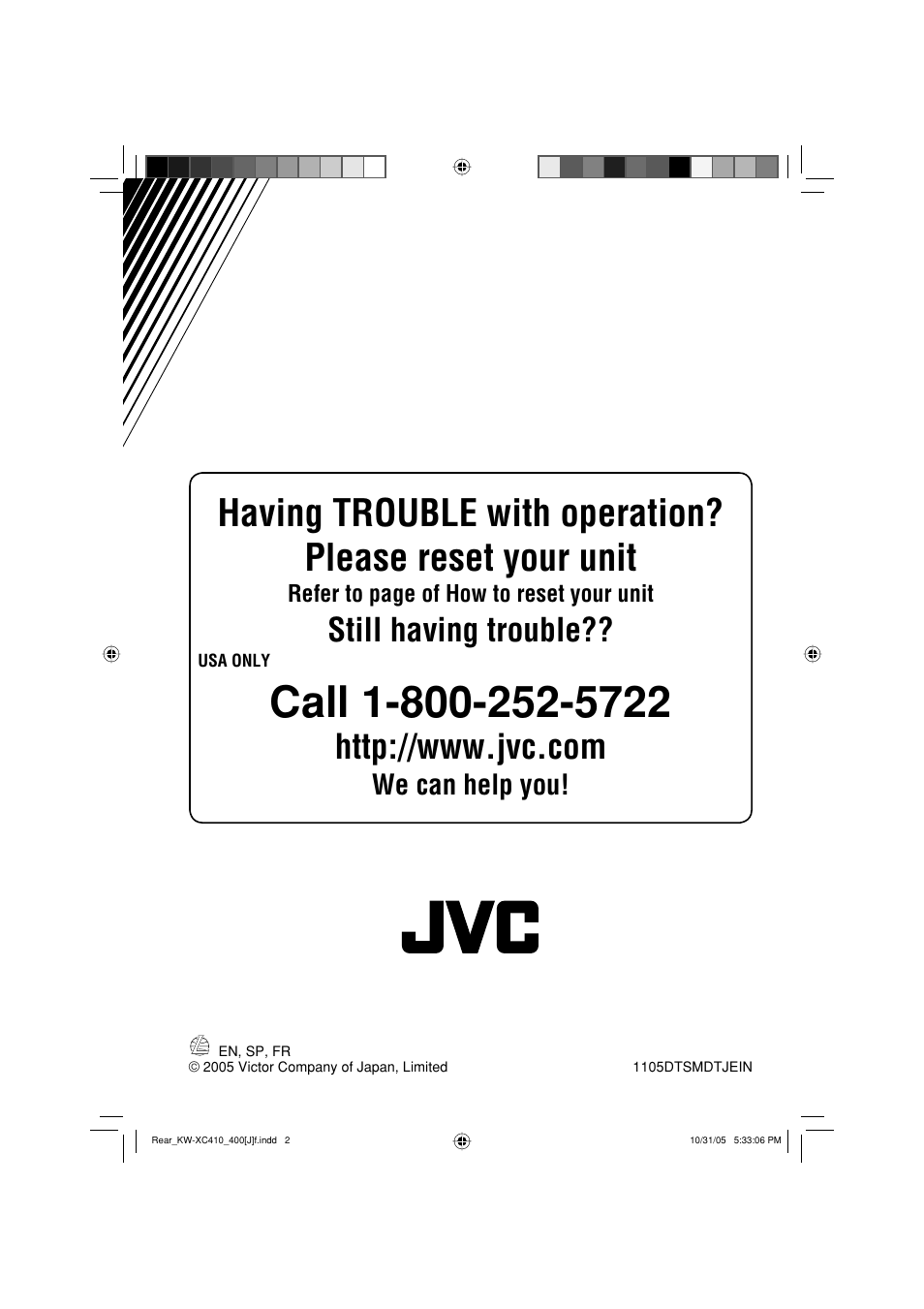 Still having trouble, We can help you | JVC Model KW-XC400J User Manual | Page 98 / 98