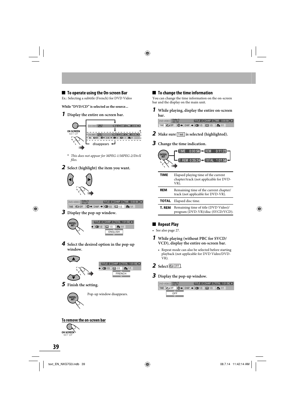 Repeat play | JVC CA-NXG9 User Manual | Page 114 / 132