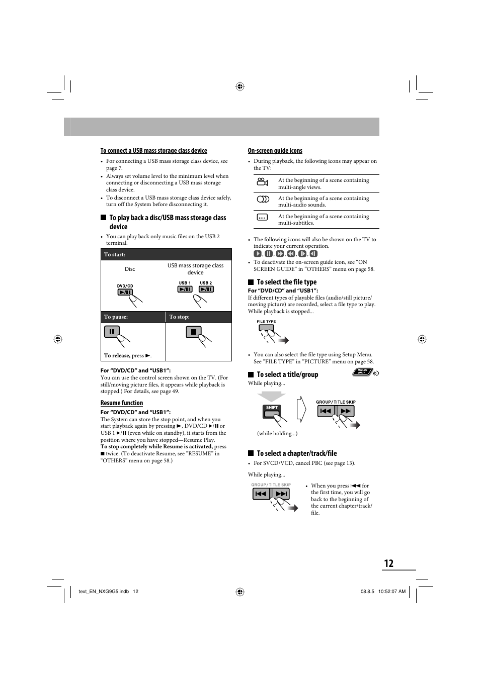 JVC CA-NXG9 User Manual | Page 15 / 132