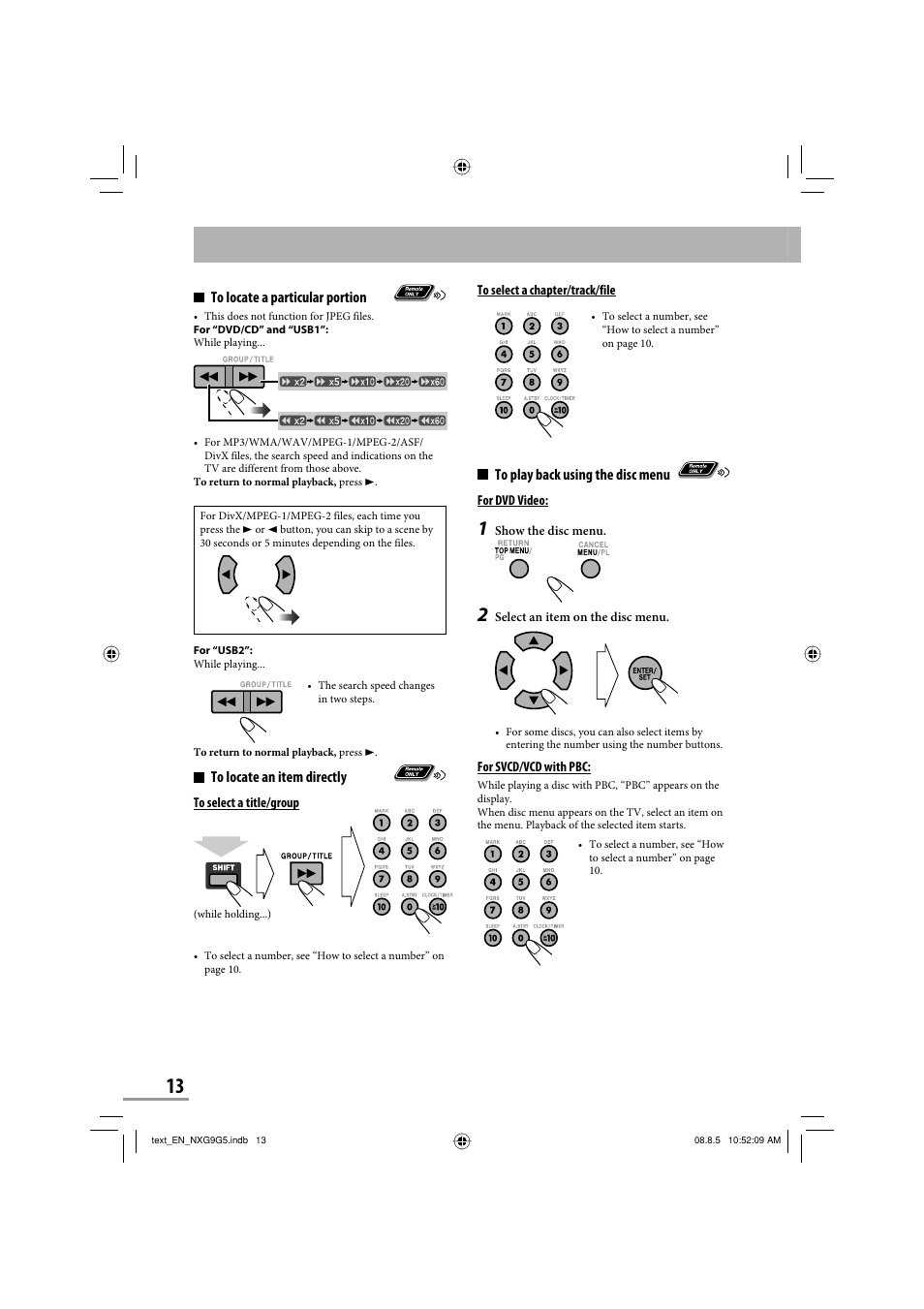 JVC CA-NXG9 User Manual | Page 16 / 132