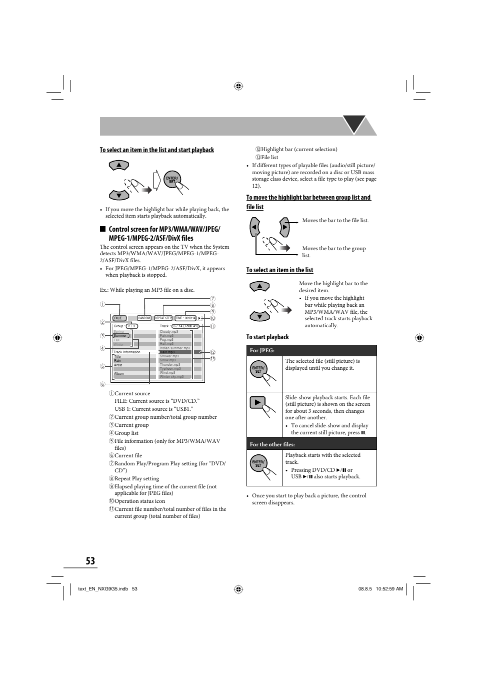 JVC CA-NXG9 User Manual | Page 56 / 132