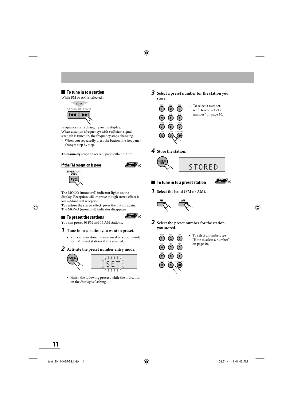 Stored | JVC CA-NXG9 User Manual | Page 86 / 132