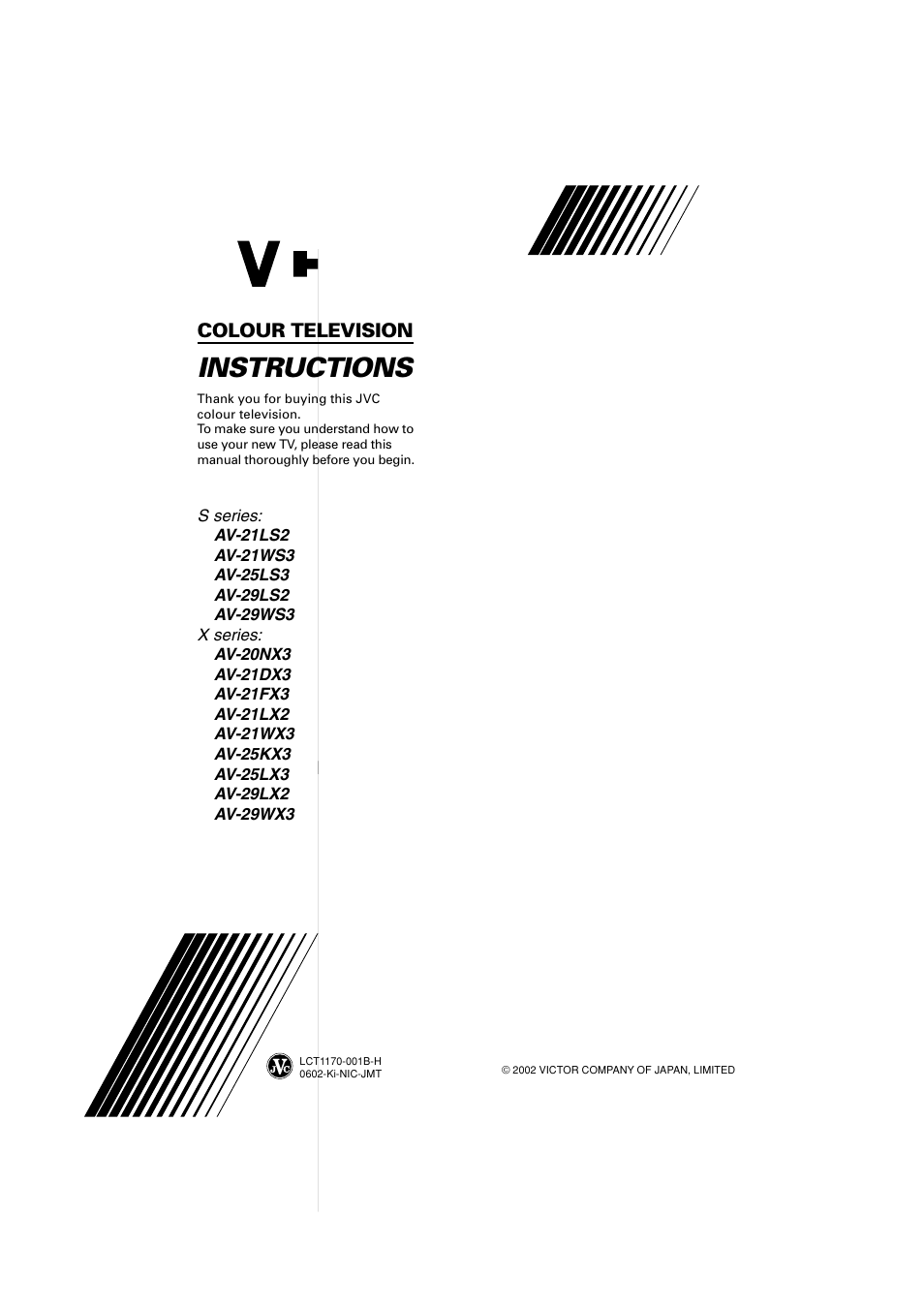 JVC AV-29WX3 User Manual | 72 pages