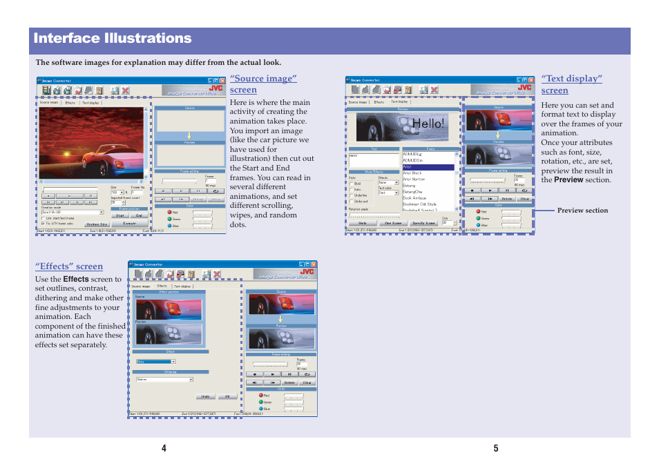 Program interface, Interface illustrations | JVC KD-LHX550 User Manual | Page 59 / 86