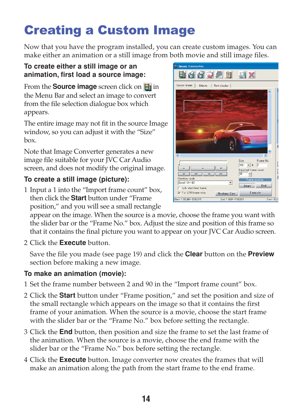 Creating a custom image | JVC KD-LHX550 User Manual | Page 68 / 86