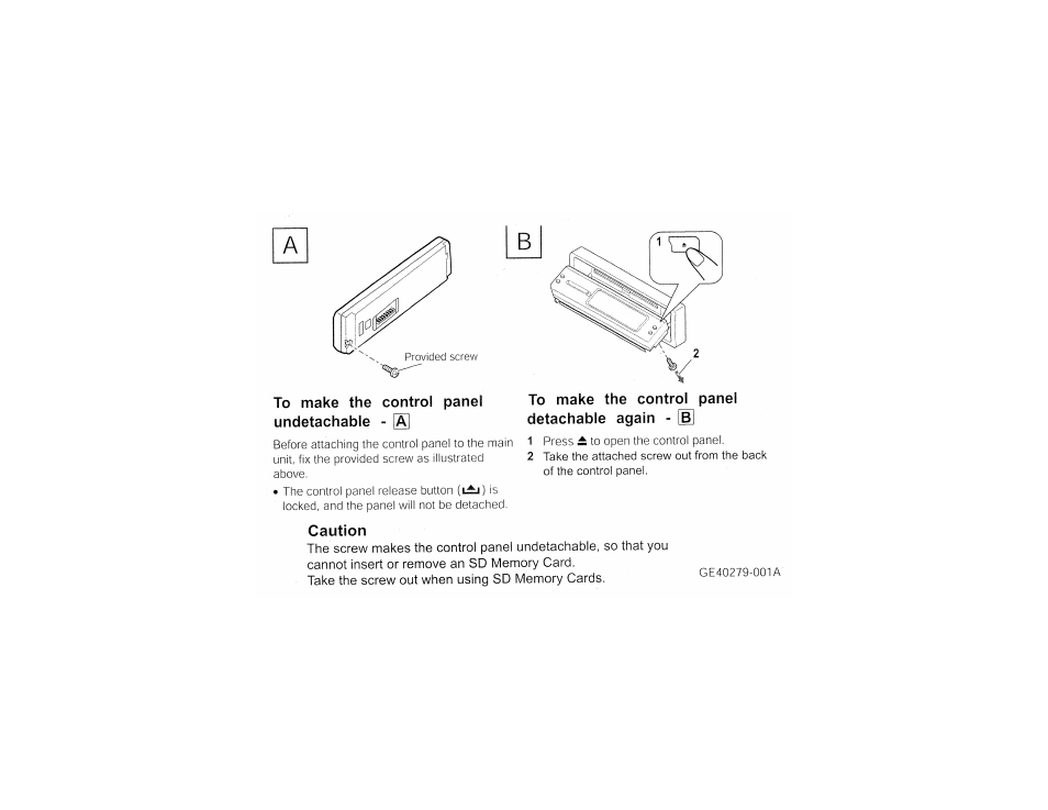 Note - fixing faceplate to unit | JVC KD-LHX550 User Manual | Page 81 / 86