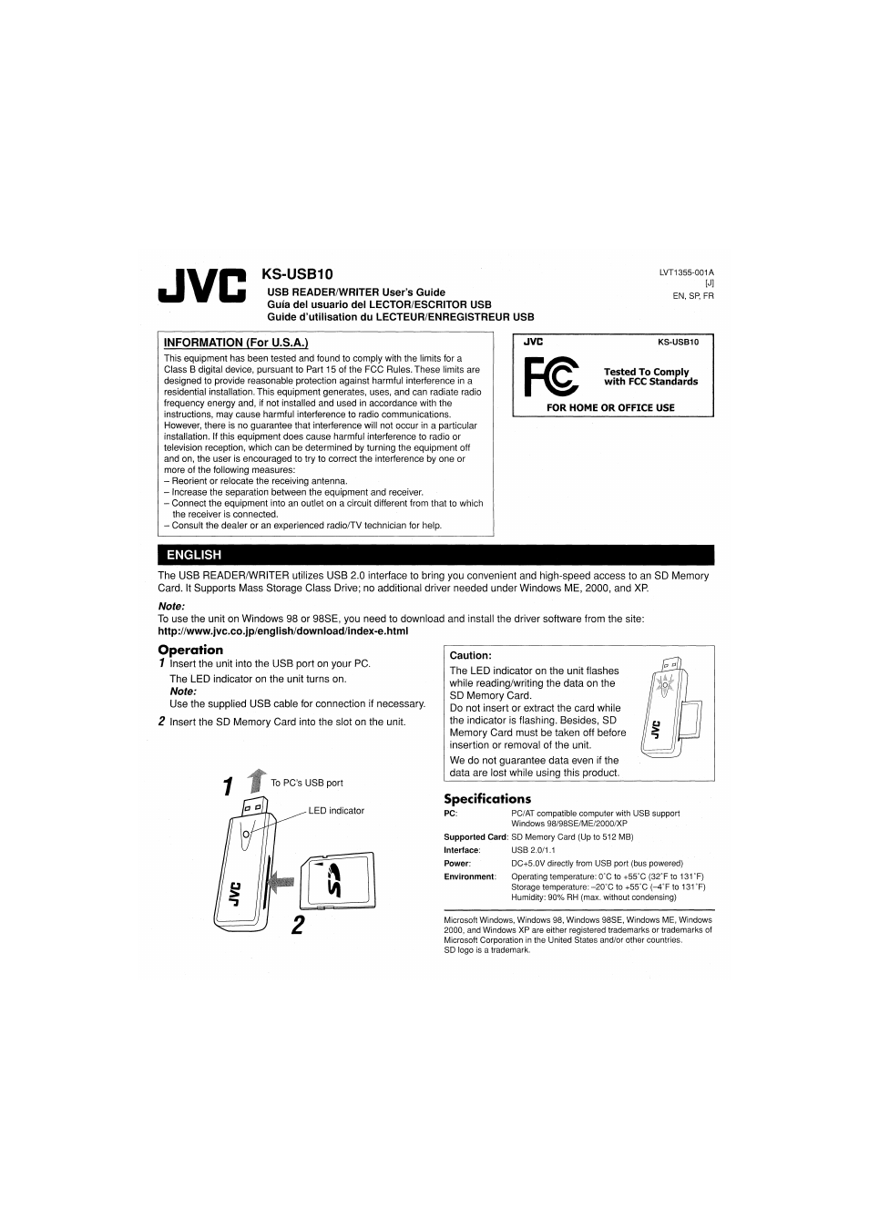 Usb reader / writer users guide | JVC KD-LHX550 User Manual | Page 82 / 86