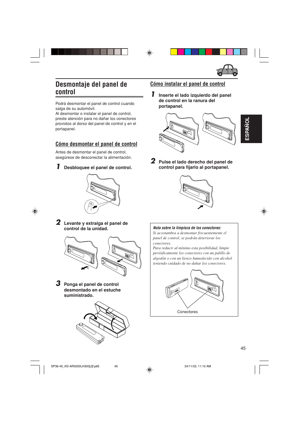 Desmontaje del panel de control | JVC GET0201-001A User Manual | Page 101 / 171