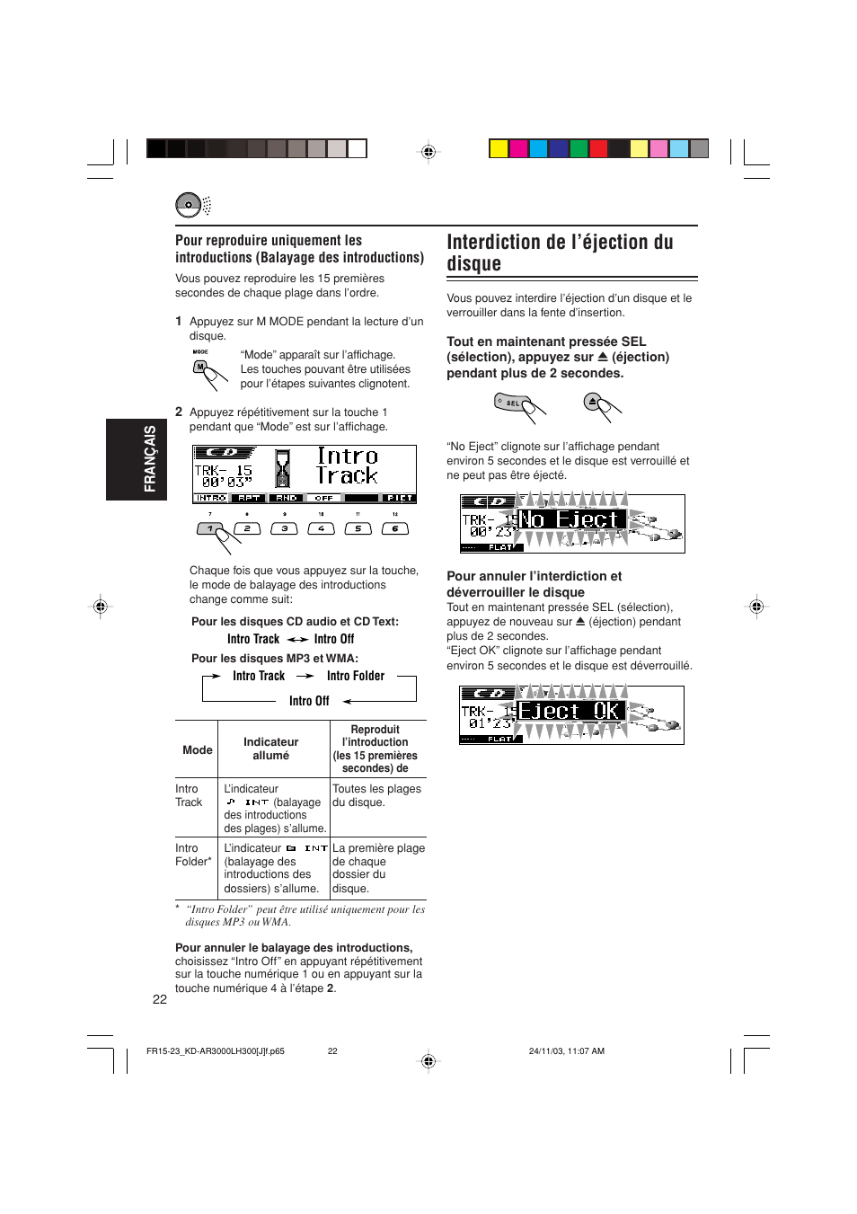 Interdiction de l’éjection du disque | JVC GET0201-001A User Manual | Page 134 / 171