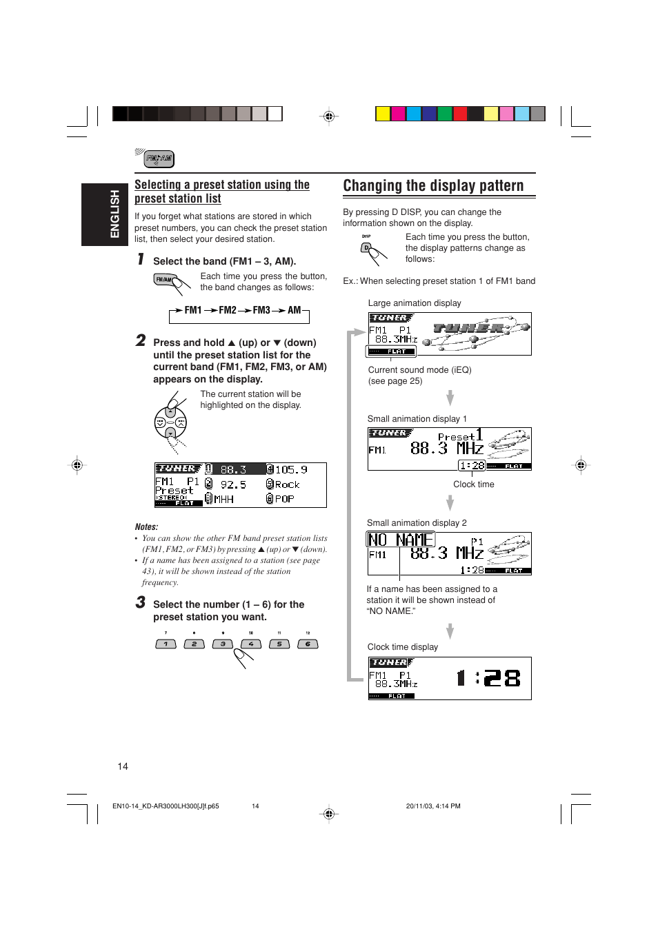 Changing the display pattern | JVC GET0201-001A User Manual | Page 14 / 171