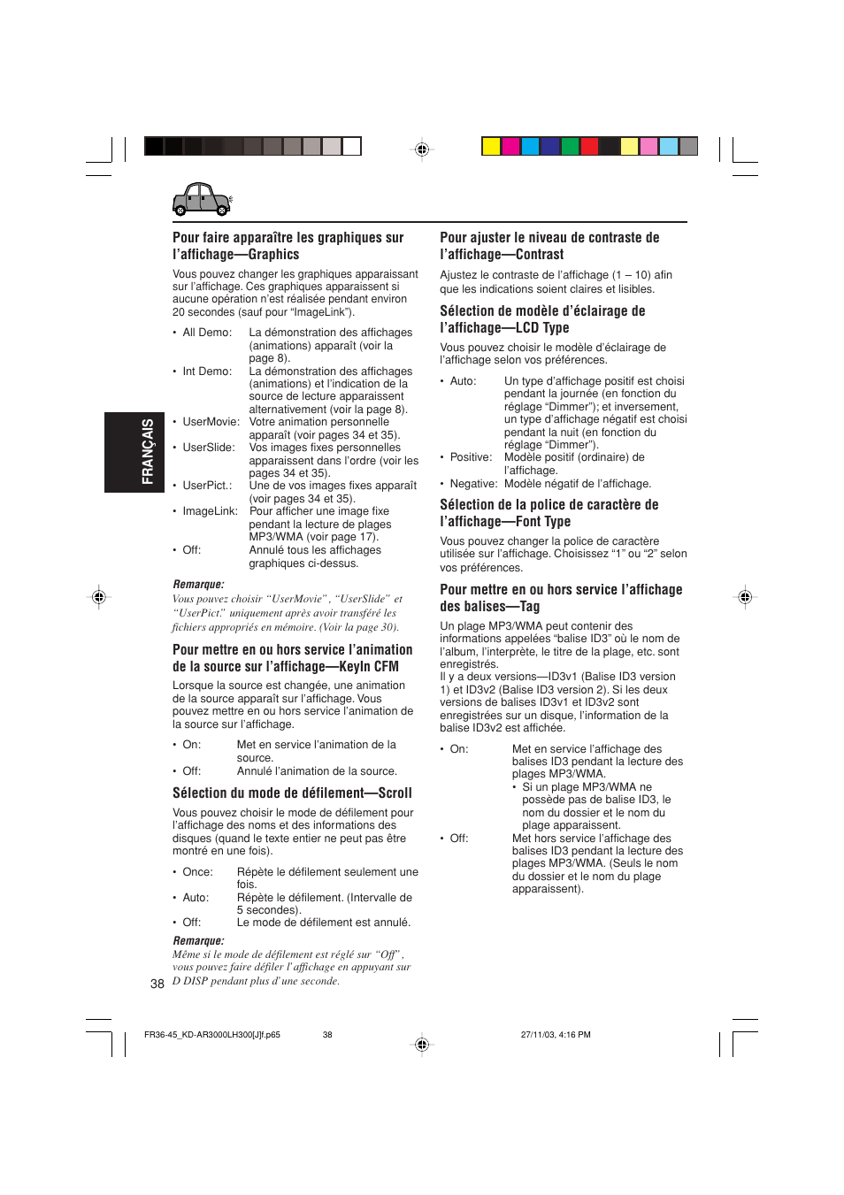 Sélection du mode de défilement—scroll | JVC GET0201-001A User Manual | Page 150 / 171