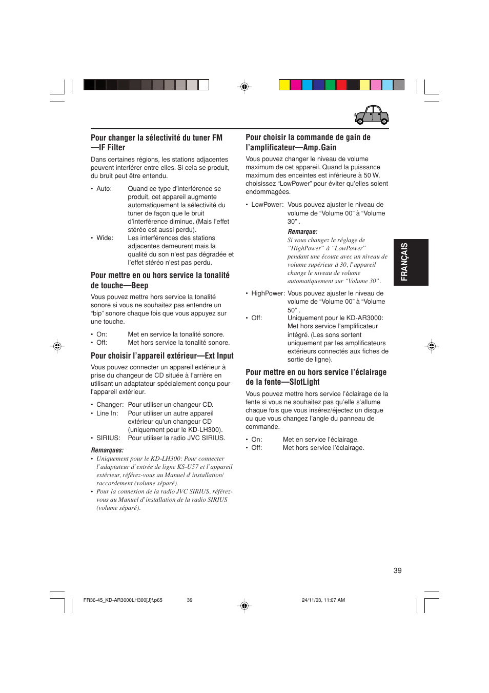 Pour choisir l’appareil extérieur—ext input | JVC GET0201-001A User Manual | Page 151 / 171
