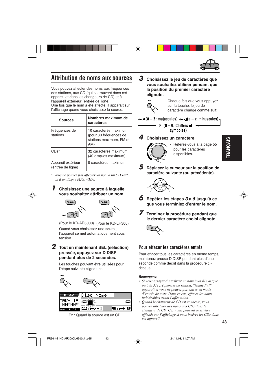 Attribution de noms aux sources | JVC GET0201-001A User Manual | Page 155 / 171