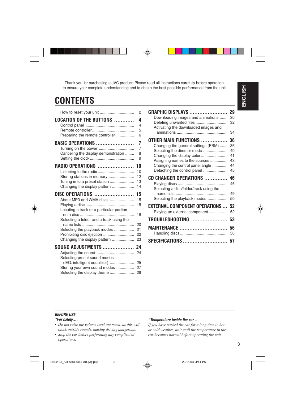 JVC GET0201-001A User Manual | Page 3 / 171
