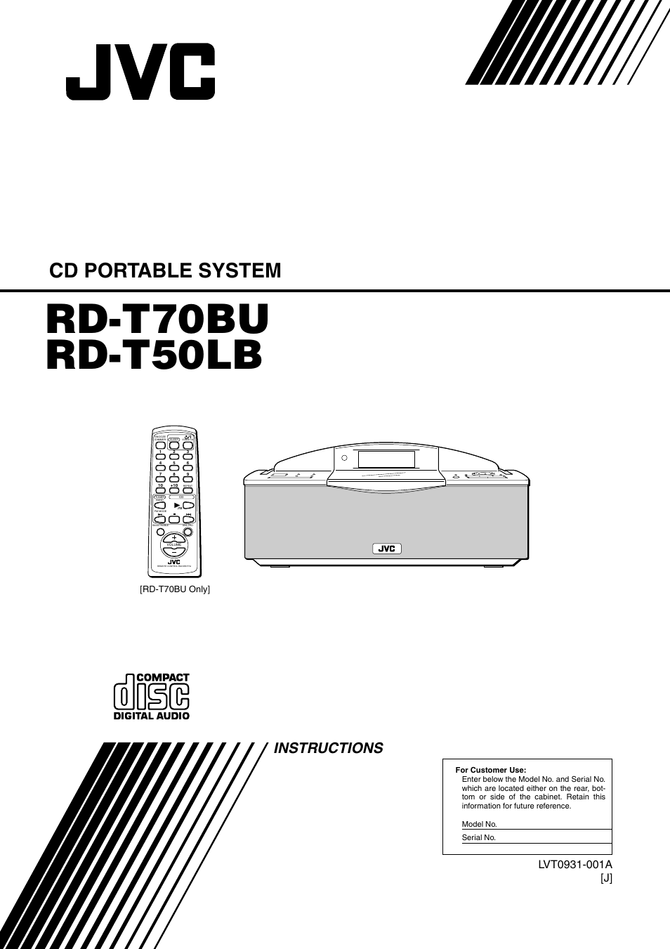 JVC RD-T70BU User Manual | 18 pages
