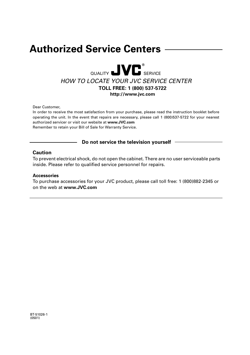 Authorized service centers, How to locate your jvc service center | JVC RD-T70BU User Manual | Page 16 / 18