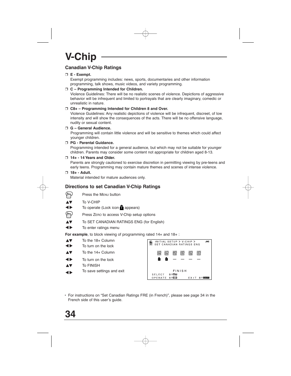V-chip | JVC AV 32320 User Manual | Page 34 / 56