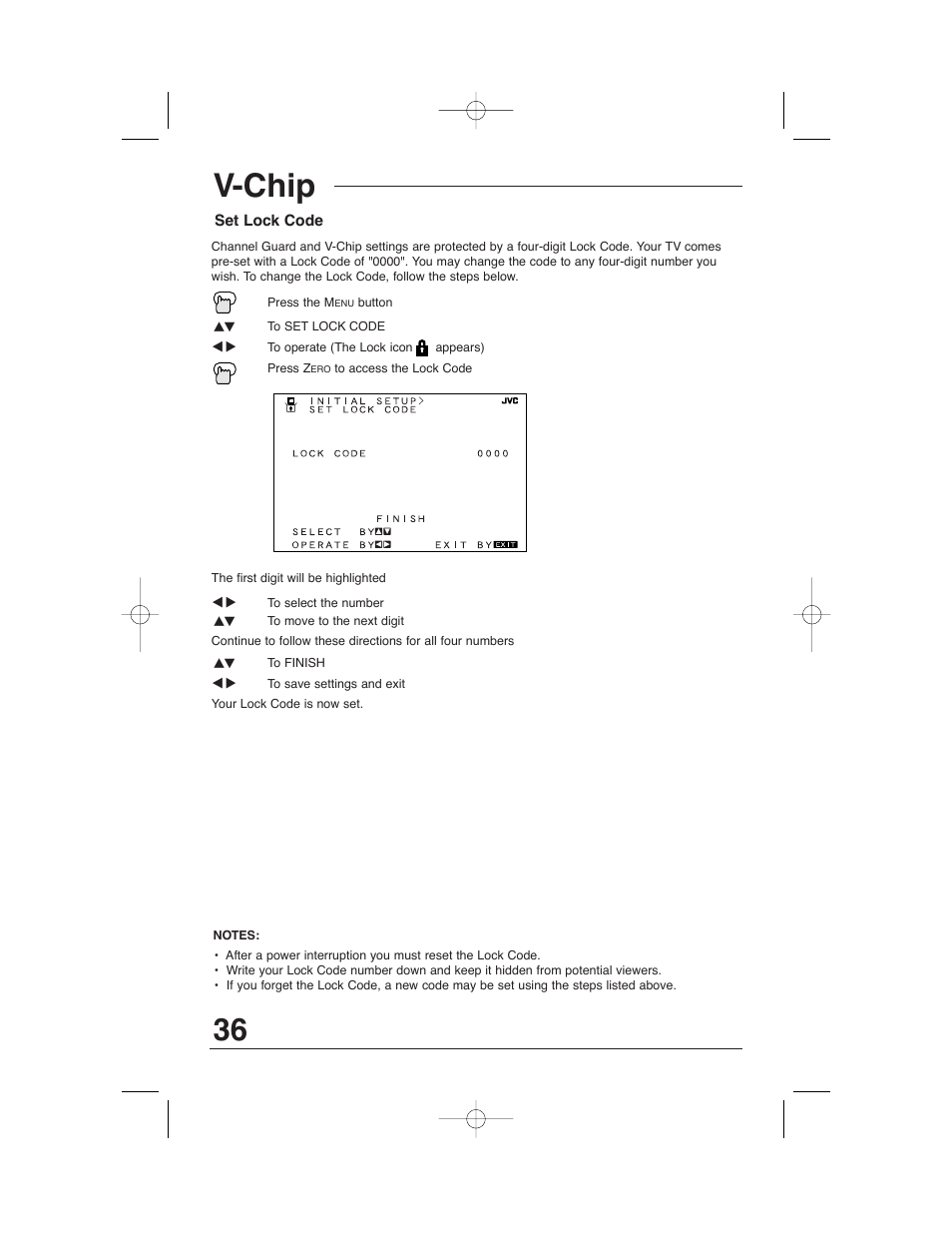 V-chip | JVC AV 32320 User Manual | Page 36 / 56