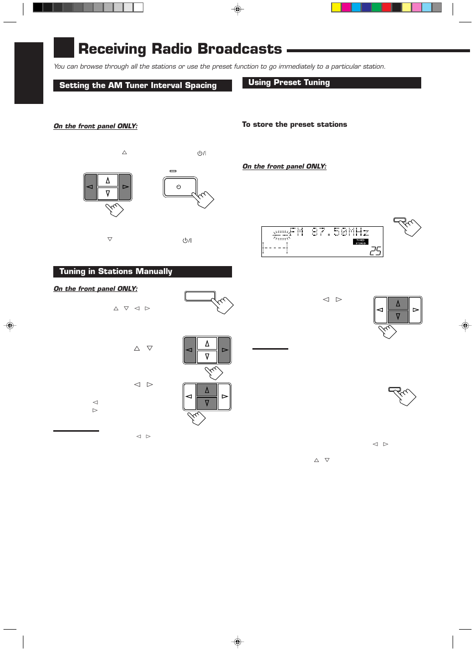 Receiving radio broadcasts, English | JVC LVT0142-006A User Manual | Page 16 / 38