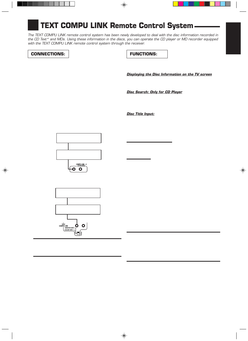 Text compu link remote control system, English | JVC LVT0142-006A User Manual | Page 29 / 38