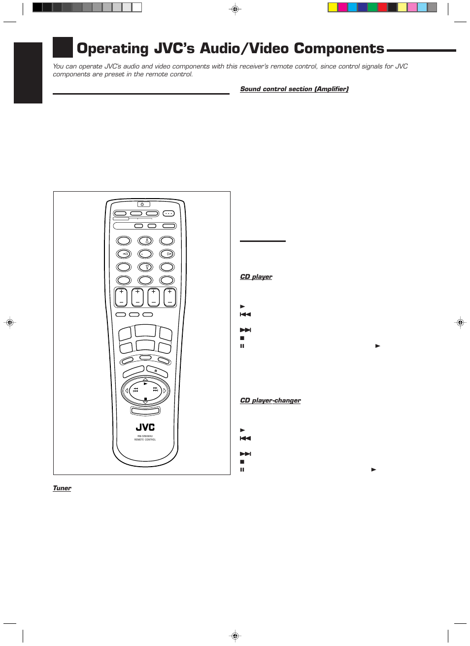 Operating jvc’s audio/video components, English | JVC LVT0142-006A User Manual | Page 34 / 38