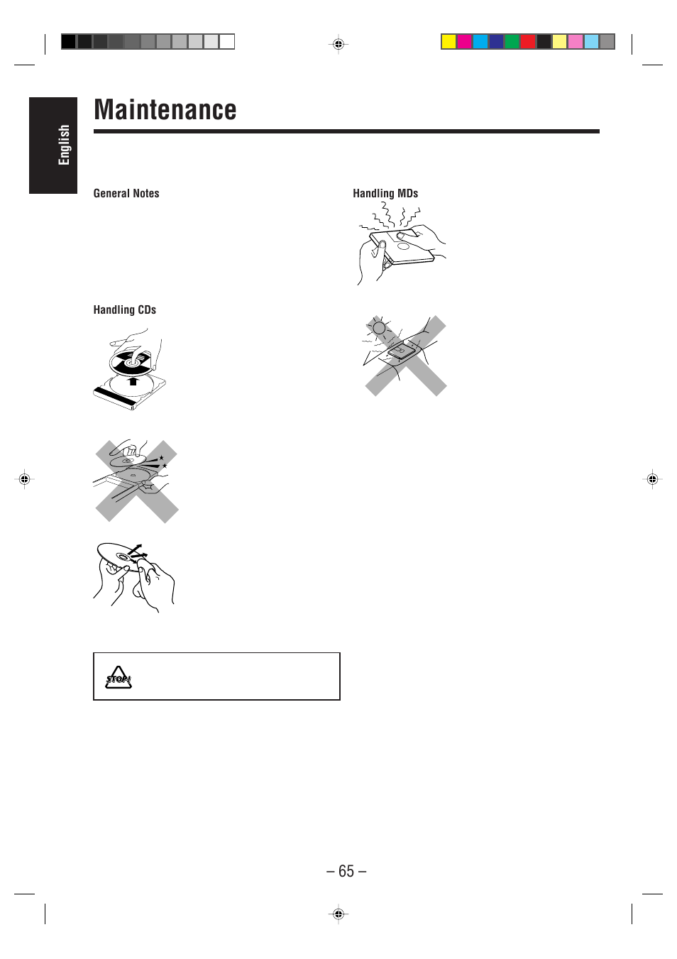 Maintenance, English | JVC CA-MXS6MD User Manual | Page 68 / 75