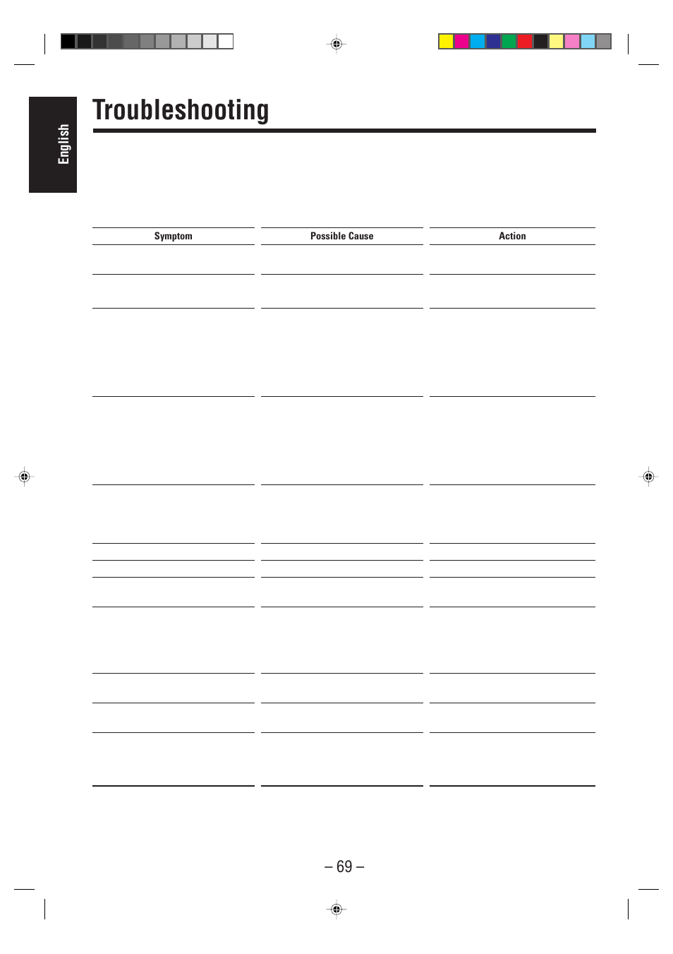 Troubleshooting, English | JVC CA-MXS6MD User Manual | Page 72 / 75