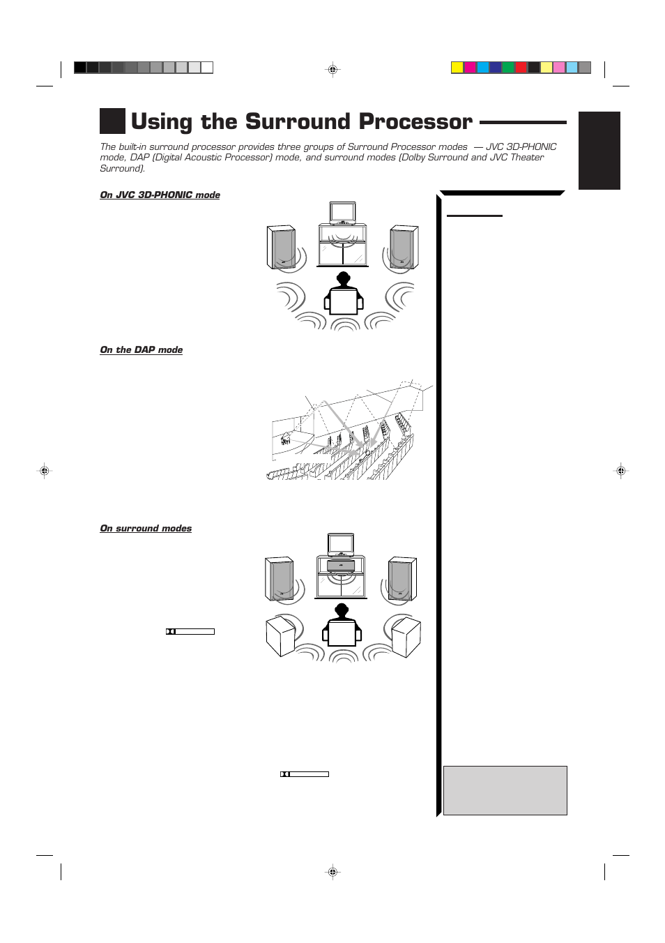 Using the surround processor | JVC RX-60VGD User Manual | Page 25 / 50