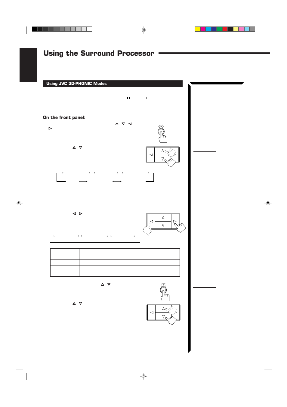 Using the surround processor | JVC RX-60VGD User Manual | Page 26 / 50
