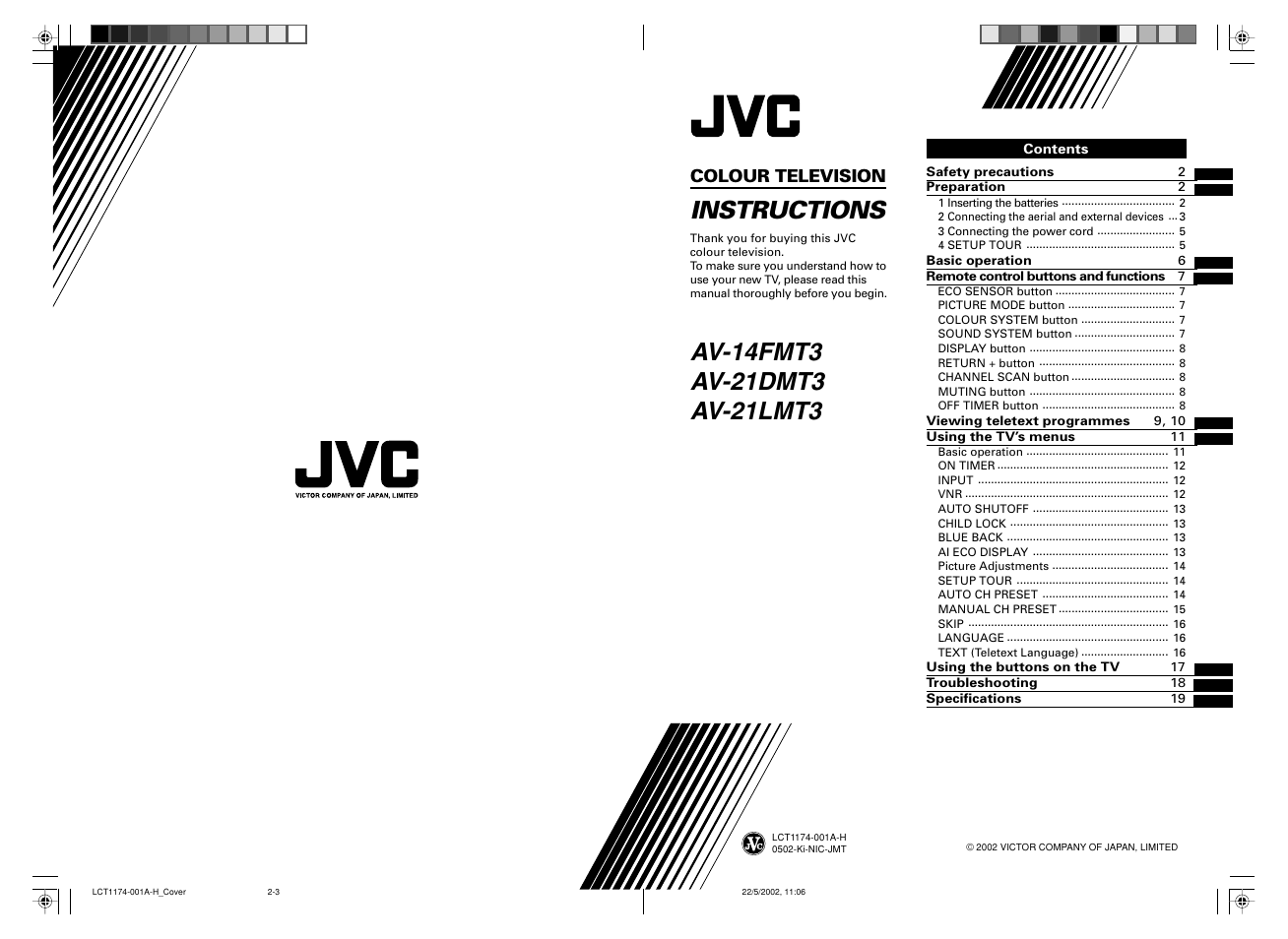 JVC AV-14FMT3 User Manual | 64 pages