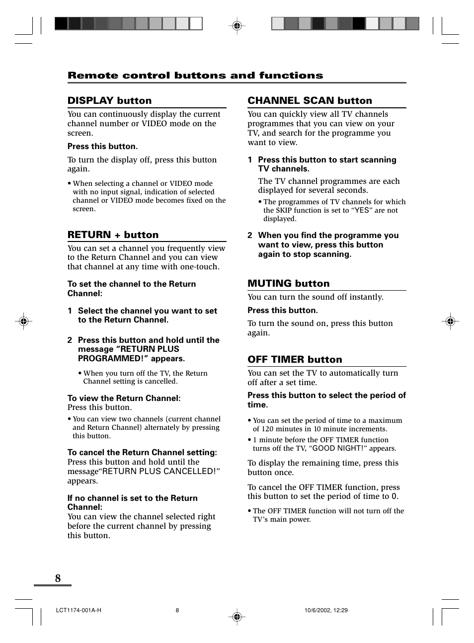 JVC AV-14FMT3 User Manual | Page 8 / 64