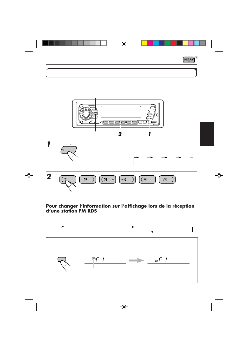 Accord d’une station présélectionnée | JVC KD-SX959R User Manual | Page 105 / 194